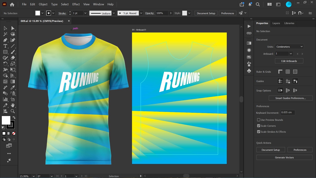 สอนออกแบบลายเสื้อวิ่ง ด้วย Illustrator (Running Jersey Design)