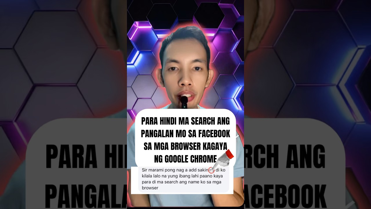 Para hindi ma search ang pangalan mo sa facebook sa mga browser kagaya ng google chrome