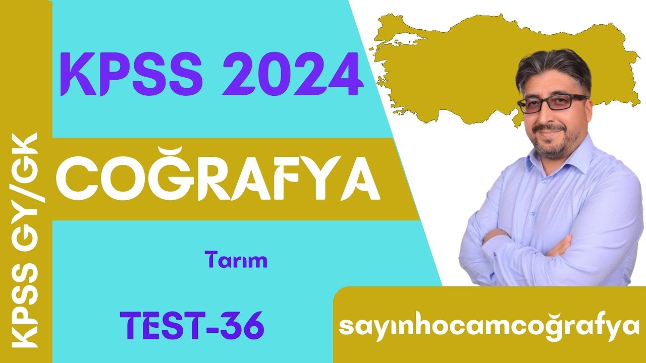 HASAT ZAMANI SORU BANKASI TEST 36 TARIM #coğrafya #kpss #tyt #ayt