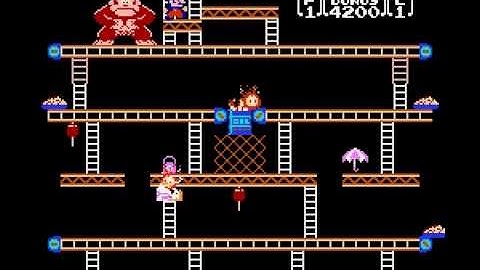 A bored guy sucks at Donkey Kong: Pauline Edition