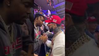 BREAKING: Fivio Foreign at Donald Trump’s rally greeting Puerto Rican rapper Anuel A in Johnstown PA