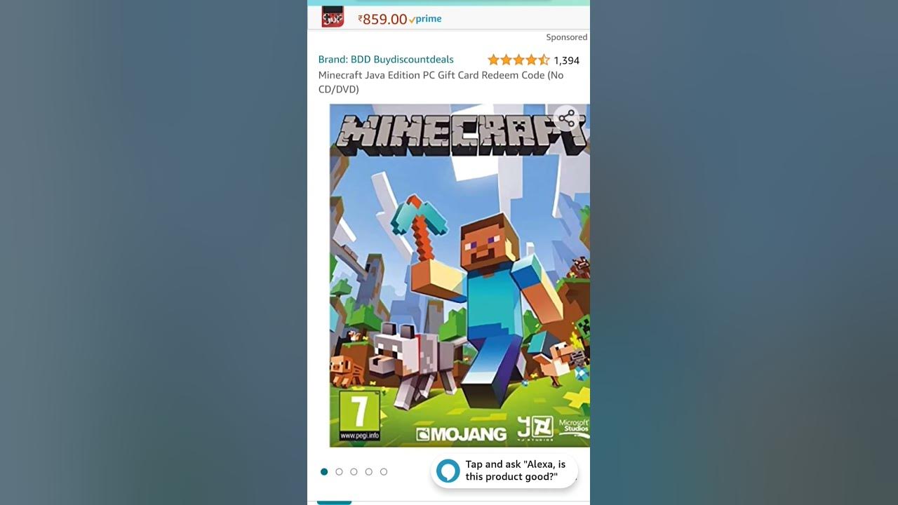 Minecraft Java Edition Gift Card Redeem code In Amazon - YouTube