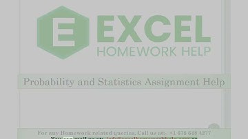 Probability and Statistics Assignment Help