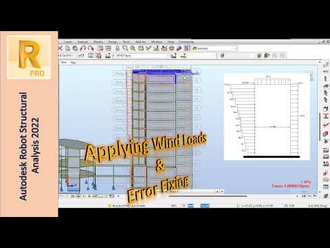 Modeling and Design of RC Buildings in Autodesk Robot | Part 16: Wind Loads and Errors