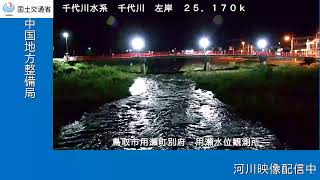 千代川 用瀬水位観測所(YouTubeライブ) のライブ映像