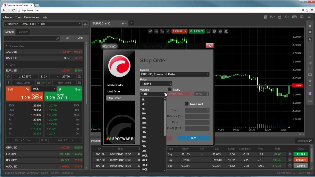 cTrader Web - Limit and Stop Orders - YouTube