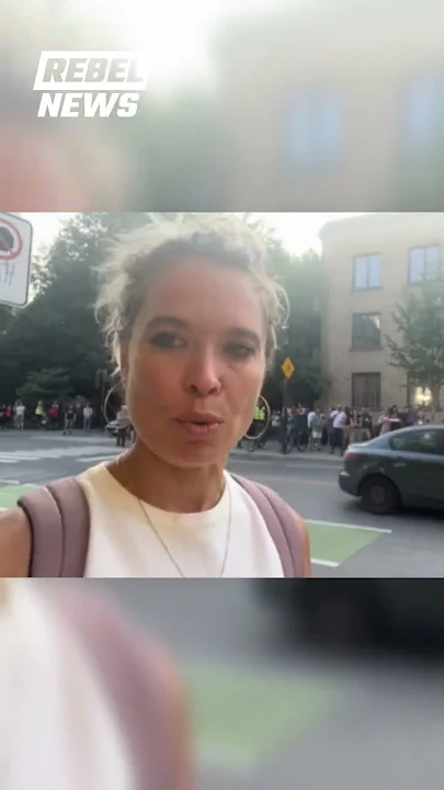 STANDOFF: Anti-Christian protesters have gathered across from the church, alongside the SPVM.