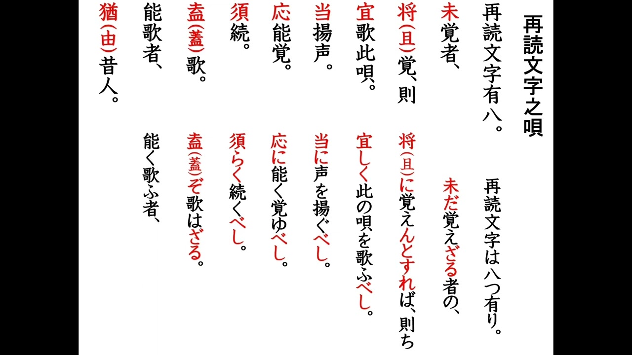 再読 文字 覚え 方