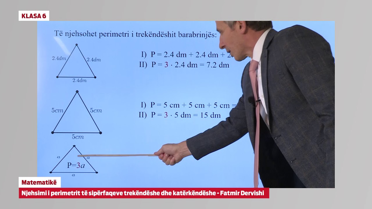 Klasa 6 - 6222 Matematikë - Njehsimi i perimetrit të sipërfaqeve, trekëndëshe dhe katërkëndëshe
