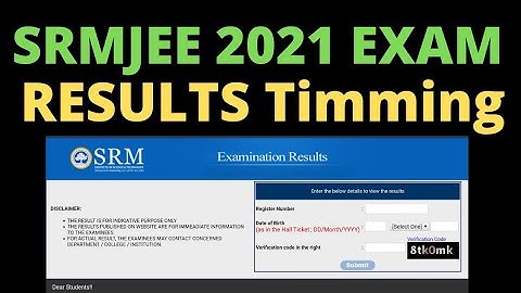 SRMJEEE 2021 | Results Declared??| #SRMJEE | Don