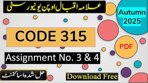 ⏩ AIOU Code 315 Solved Assignment No.3 & 4 Autumn 2025 || Subject: Economics || Level: FA/ I Com