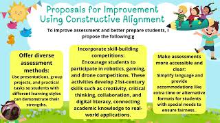 Solving Assessment Methodology Issues through Constructive Alignment