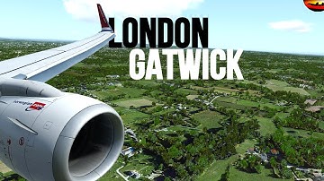 P3D | PMDG 737 NGXu | RNAV Arrival London Gatwick (EGKK) Runway 26L