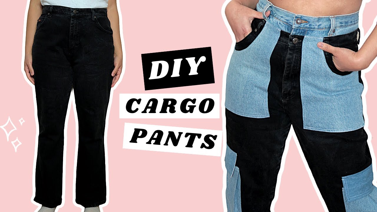 DIY Cargo Pants  How to add Pockets to your Ready-made Clothes 