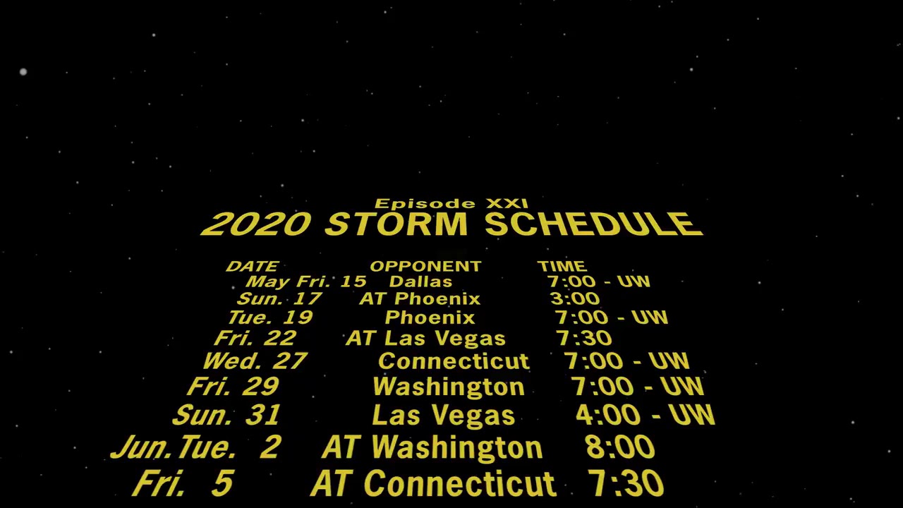 WNBA Seattle Storm released Schedule - YouTube