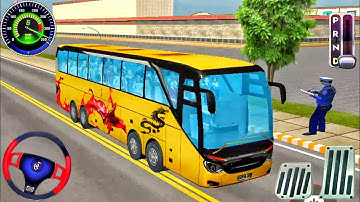 Mobile First Bus Transporter Driving 2025 - Coach Bus Simulator Indonesia - Android Gameplay