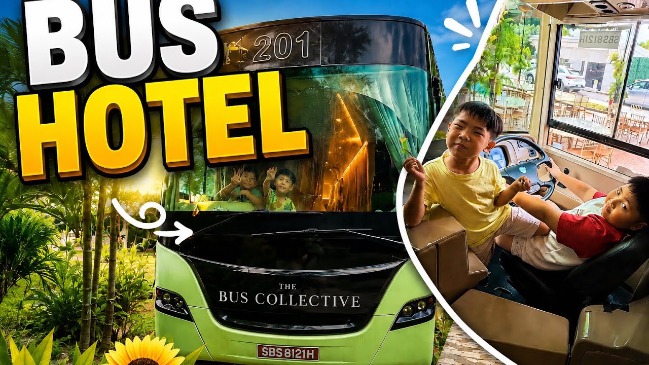 STAYCATION IN A BUS HOTEL / THE BUS COLLECTIVE 🚌 - YouTube