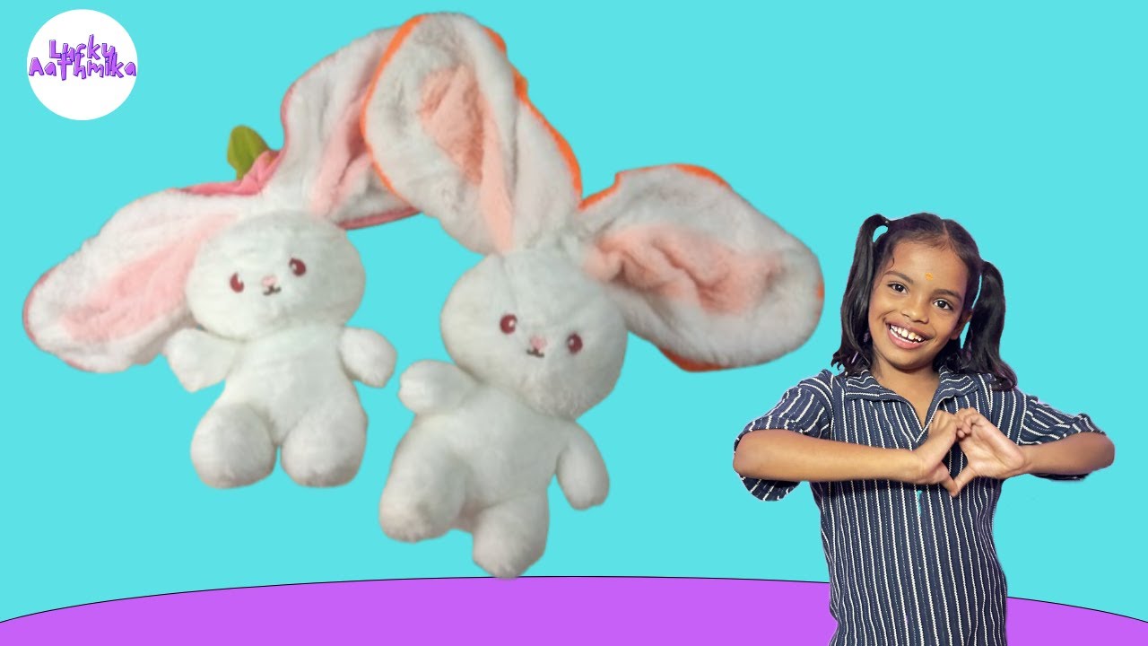 Bunny Plush Toy Unboxing 🎁 | Cute Soft Toys for Kids | Tamil Kids Video 