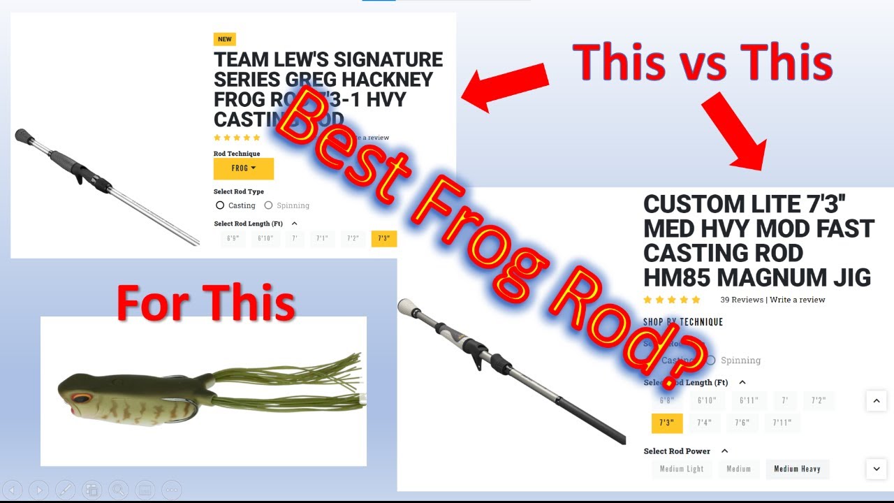 Lews Frog Rod vs Mag Jig Rod (as a frog rod) & 6th Sense Lux and Omega Custom  Rod Review 