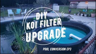 Diving into koi keeping: Koi pool Conversion DIY filter build