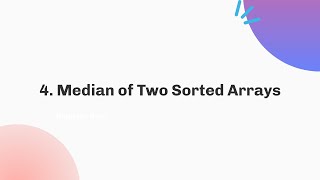 4. Median of Two Sorted Arrays | Daily Leetcode Challenge | September | C++ | Java