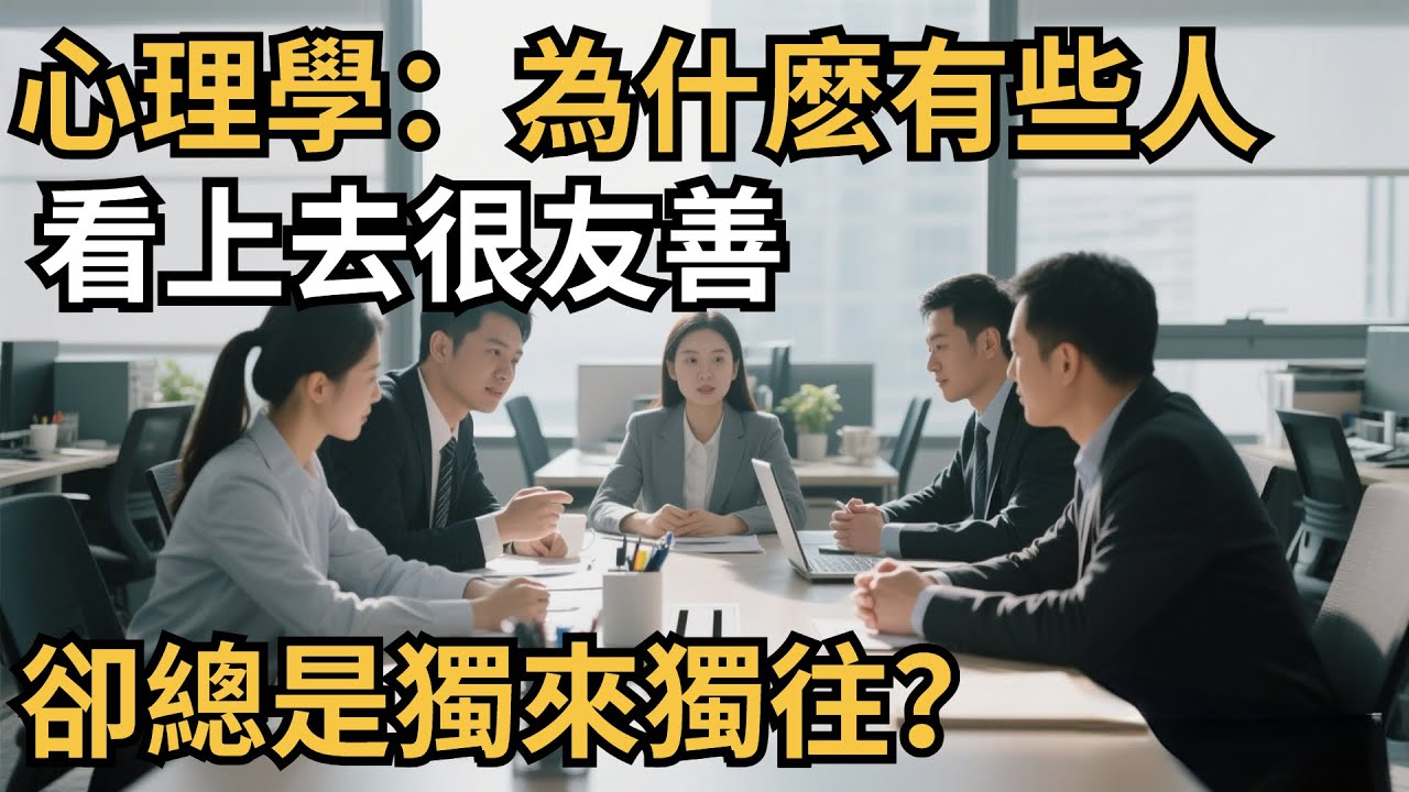 心理學：為什麽有些人看上去很友善，卻總是獨來獨往？【心理研究社】#心理學#心理健康#兩性#情感#知識#命運#知識科普#知識研究#身心健康#壓力#原生家庭