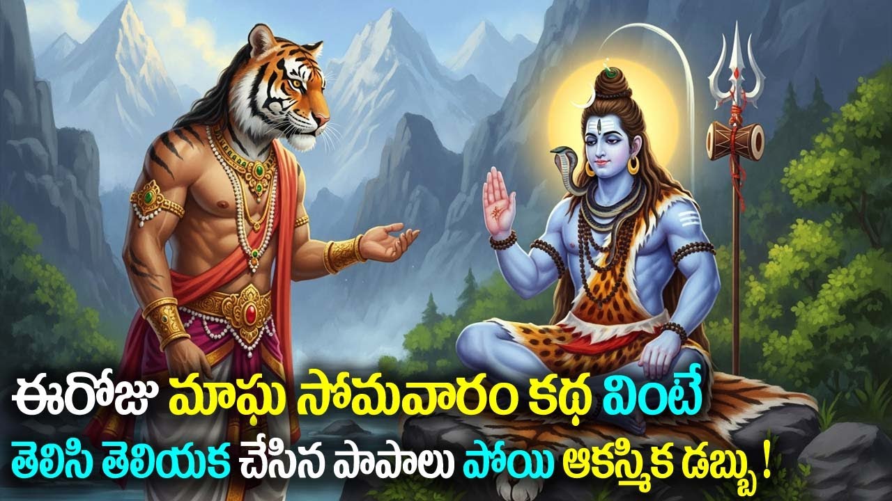 ఈరోజు మాఘ సోమవారం కథ వింటే తెలిసి,తెలియక చేసిన పాపాలు పోయి ఆకస్మిక డబ్బు ! || Magha Somavaram 