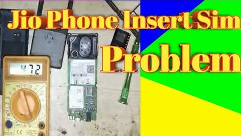 All Jio Phone Insert Sim Solution ll Jio Phone Sim Tray Change