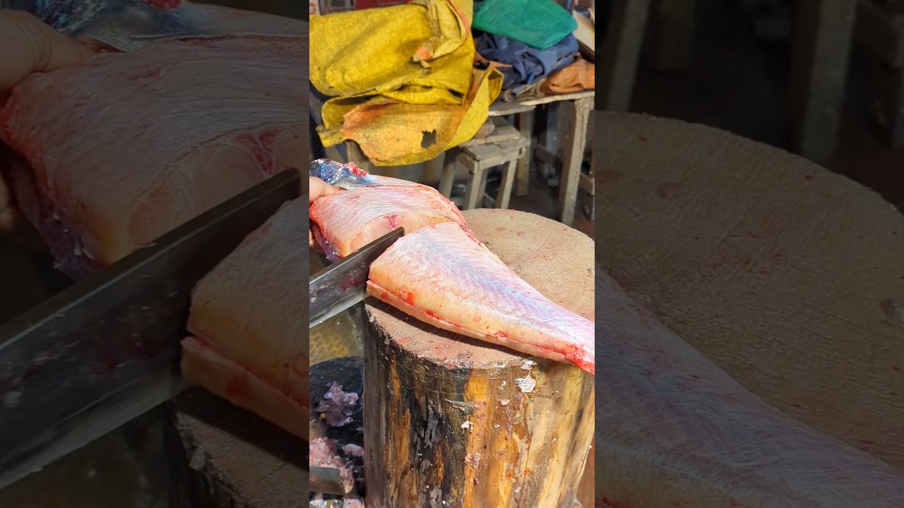 Amazing Pangas Fish Cutting Skills In Bangladesh Fish Market 