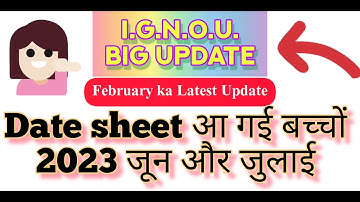 ignou date sheet june 2023,IGNOU Released June 2023 Exam Date Sheet_IGNOU Date Sheet June 2023,ignou
