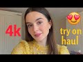 4k White Fashion Lingerie &amp; Bikini + See though Transparent Try On Haul  | Transparent Bikini Haul |