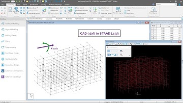 # STAAD shorts–Generate structural model from DXF file || SET Z UP, PERFORM ROTATION || CAD to STAAD