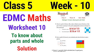 EDMC Class 5 Maths Week 10 Worksheet 10 | Class 5th maths Week 10 solution edmc worksheet class 5