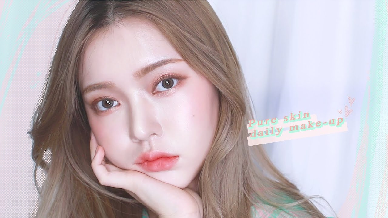 Eng) 역대급 피부표현✨ 청순 데일리 메이크업 GRWM  (피부결 관리법/수다주의) Pure Skin Daily Make-up / 에이블리 Avley