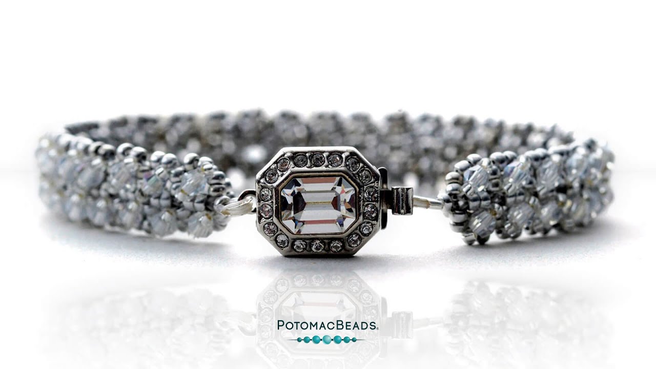 Wimbledon Bracelet DIY Jewelry Making Tutorial by PotomacBeads