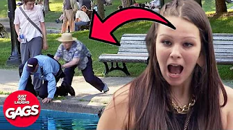 She Pushed Him 😭 | Just For Laughs Gags