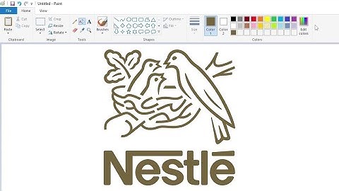 How to draw the Nestlé logo using MS Paint | How to draw on your computer