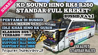 RILI$ !! KODENAME SOUND HINO RK8 R260 STANDAR FULL KREKET BUSSID V4.4.1 SUPPORT ALL MOD