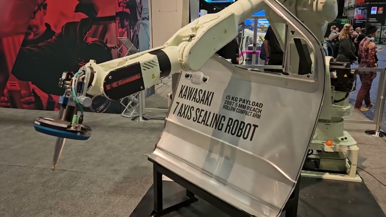 ロボット SUNY Place Kawasaki Robotics Showcases 7-Axis Sealing Model at Automate 2026