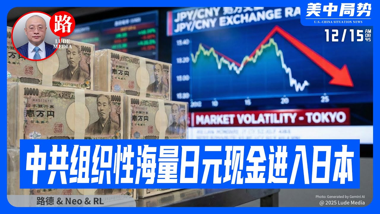 【路德社】中共组织性海量输入日元现金进入日本引起日国会警觉；川普的新关税政策包括的“中国+1惩罚机制”，圣诞季显威力东南亚全面为美订单抛弃中共供应链，中共文宣着急上火！12/15/2025  Neo