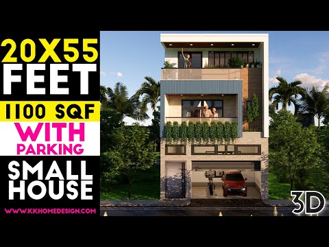 20x55 Feet House Design With Car Parking || 1100 Sqf || Plan#36