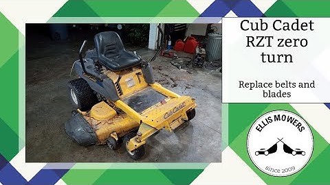 Cub Cadet RZT zero turn: how to replace belts and blades (lazy drive and vibrating deck)