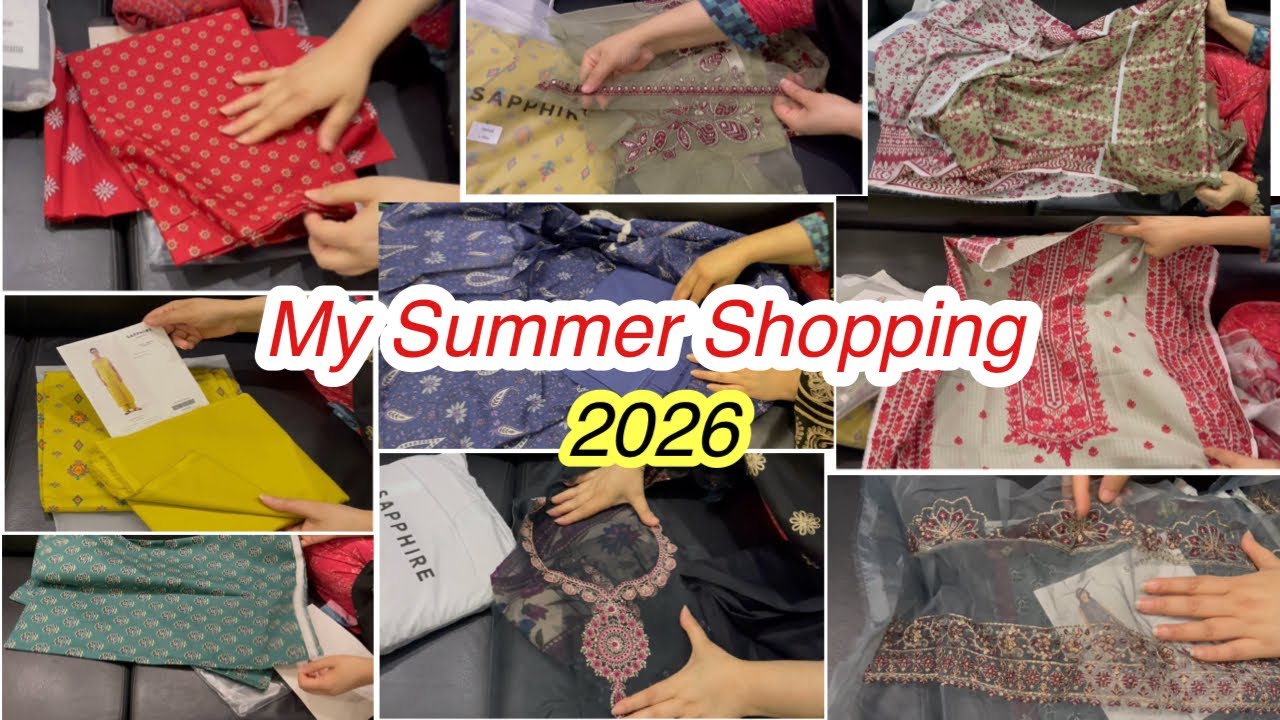My Summer Shopping HaulI bought lawn suits from Sapphire,Khaadi and Limelight|Lawn collection 2026