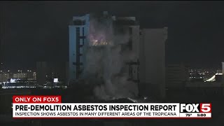 Pre-demolition inspection shows asbestos in the Tropicana