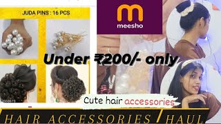 Meesho Hair accessories haul Under 200/- | MEESHO Cute hair accessories #meesho #hairaccessories #yt