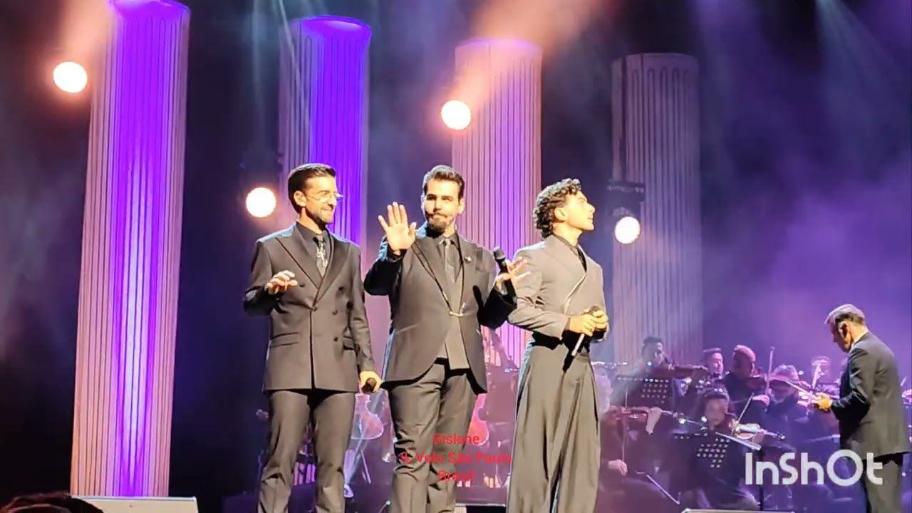 IL Volo 11/10/2025 São Paulo Como vai você, e eu entregando flores ao GianLuca 