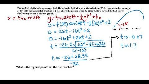 Parametrics and Projectile Video