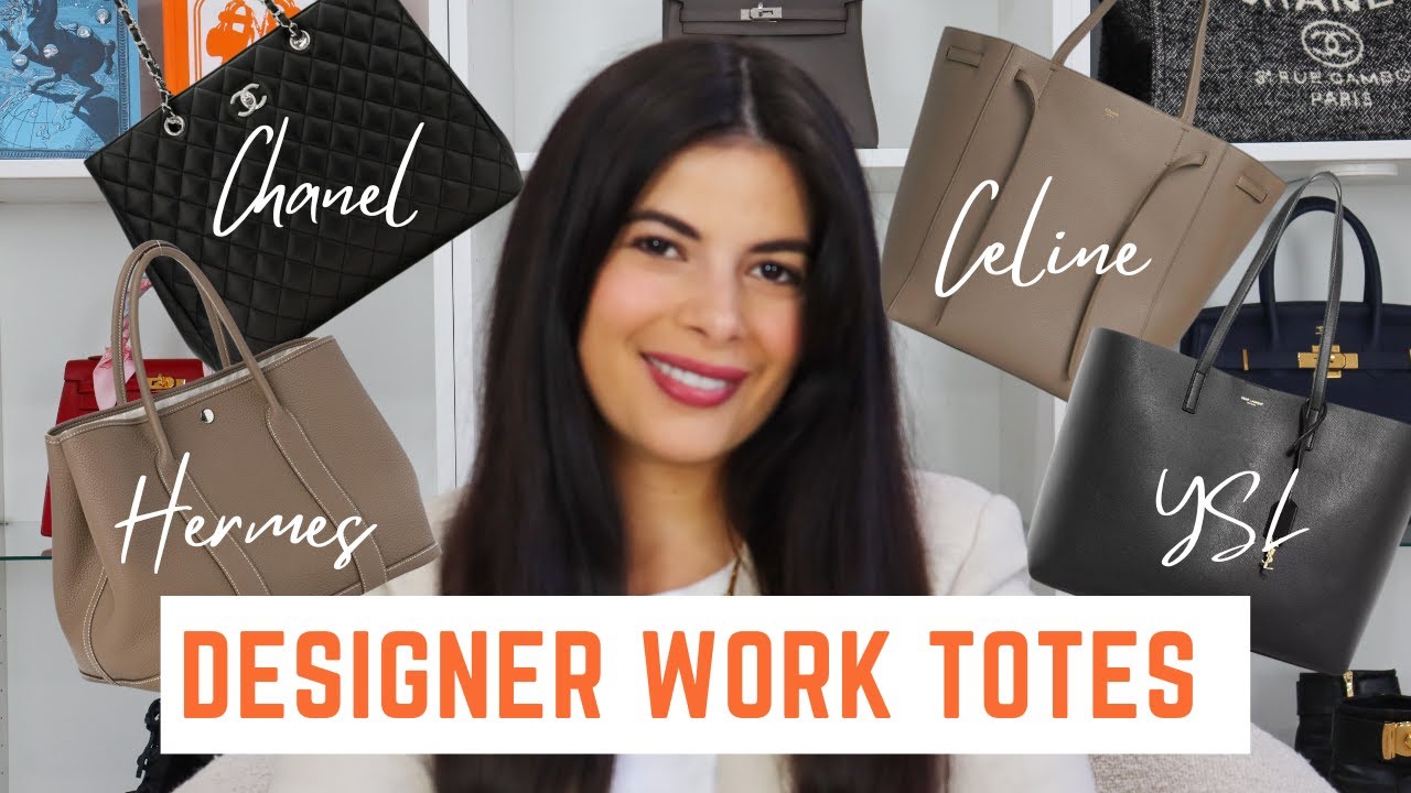 BEST DESIGNER WORK TOTES 🤍: Chanel, Hermes, Saint Laurent, Louis Vuitton, Celine, Mulberry