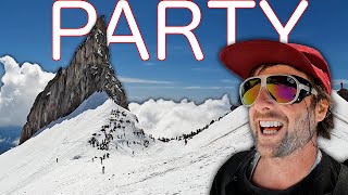 Mountain Top Snowboard Party on MT Hood