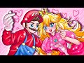 Peach princess and mario love story  animation by stop motion  annie channel
